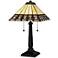 Quoizel Chardonnay 23" High 2-Light Matte Black Mission Table Lamp