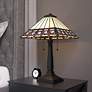 1_Quoizel Chardonnay 23" High 2-Light Matte Black Mission Table Lamp
