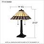 6_Quoizel Chardonnay 23" High 2-Light Matte Black Mission Table Lamp more views