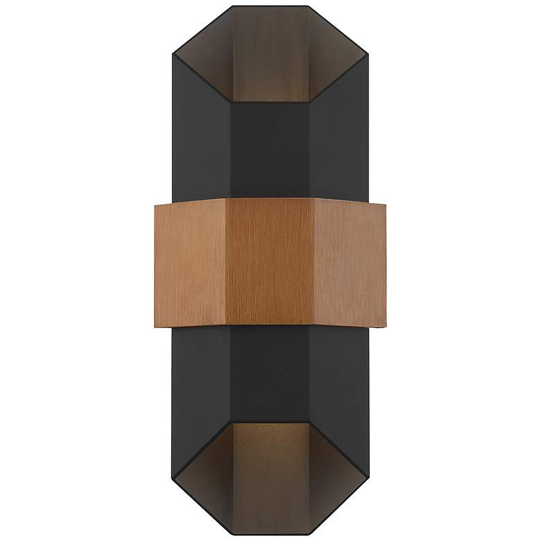 Image 2 Quoizel Chasm 15 1/4"H Matte Black LED Outdoor Wall Light more views