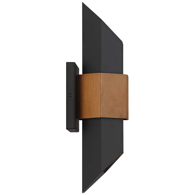 Image 4 Quoizel Chasm 15 1/4 inchH Matte Black LED Outdoor Wall Light more views