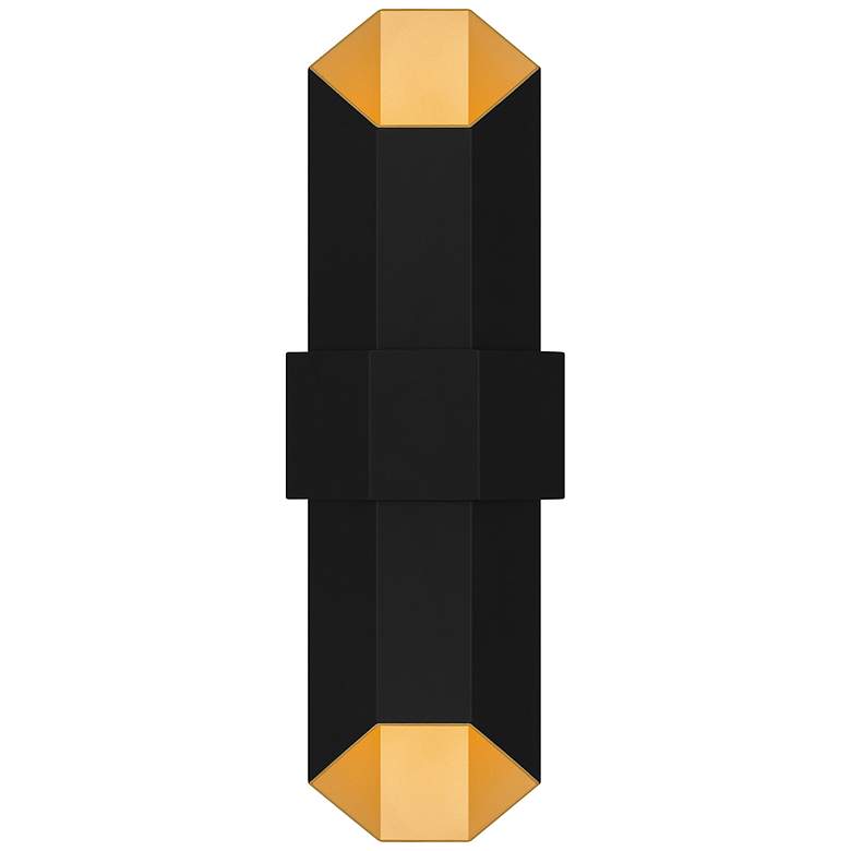 Image 2 Quoizel Chasm 20.5" Gold and Black Modern LED Outdoor Wall Light