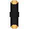 Quoizel Chasm 20.5" Gold and Black Modern LED Outdoor Wall Light