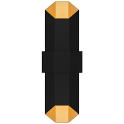 Quoizel Chasm 20.5" Gold and Black Modern LED Outdoor Wall Light