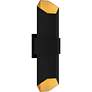 3_Quoizel Chasm 20.5" Gold and Black Modern LED Outdoor Wall Light more views