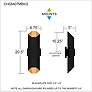 7_Quoizel Chasm 20.5" Gold and Black Modern LED Outdoor Wall Light more views