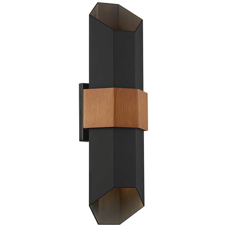 Image 1 Quoizel Chasm 20 1/2 inch High Matte Black LED Outdoor Wall Light