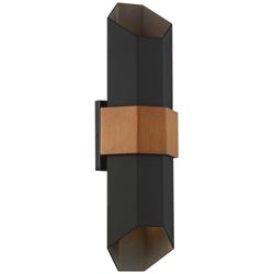 Quoizel Chasm 20 1/2&quot; High Matte Black LED Outdoor Wall Light