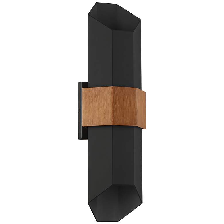 Image 2 Quoizel Chasm 20 1/2" High Matte Black LED Outdoor Wall Light more views
