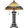 Quoizel Chastain 22 1/2" High Arts and Crafts Tiffany-Style Table Lamp