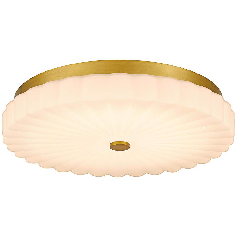 Image 1 Quoizel Cherbury 16" Wide Brushed Gold LED Ceiling Light