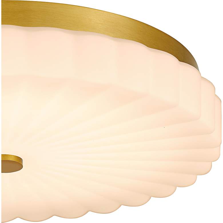 Image 5 Quoizel Cherbury 16" Wide Brushed Gold LED Ceiling Light more views