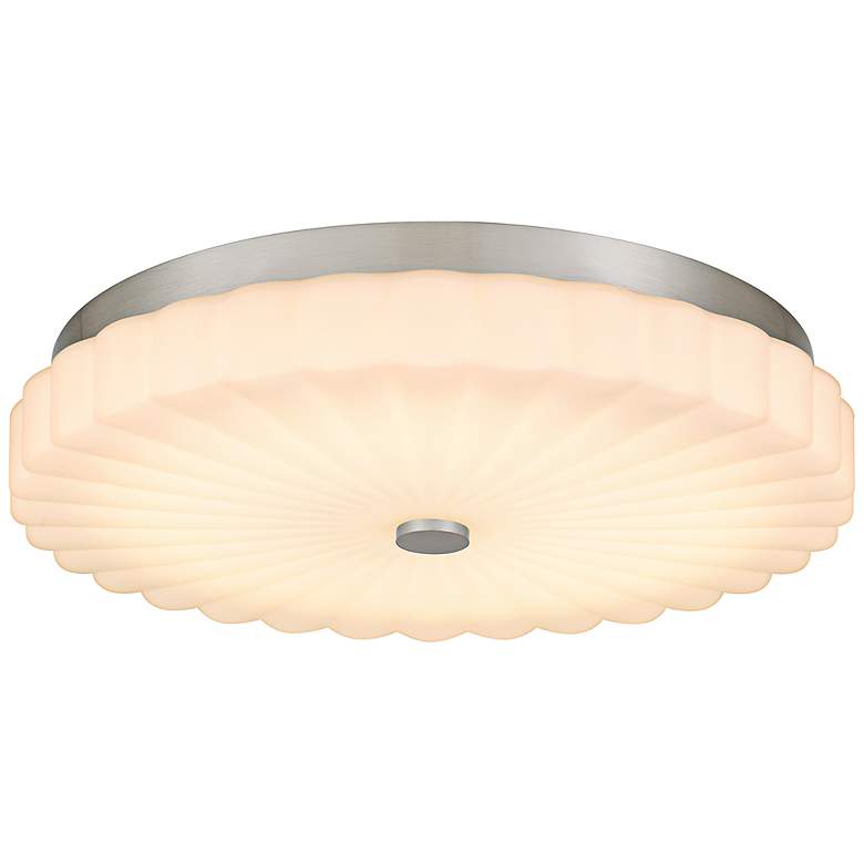 Image 1 Quoizel Cherbury 16" Wide Brushed Nickel LED Ceiling Light