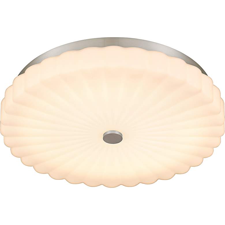 Image 4 Quoizel Cherbury 16" Wide Brushed Nickel LED Ceiling Light more views