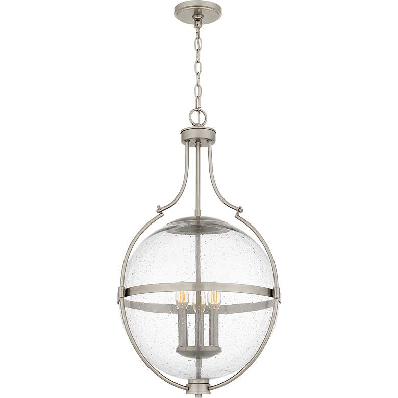 Image 2 Quoizel Chicago 17 1/2" Wide Brushed Nickel 3-Light Pendant more views