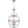 2_Quoizel Chicago 17 1/2" Wide Brushed Nickel 3-Light Pendant more views