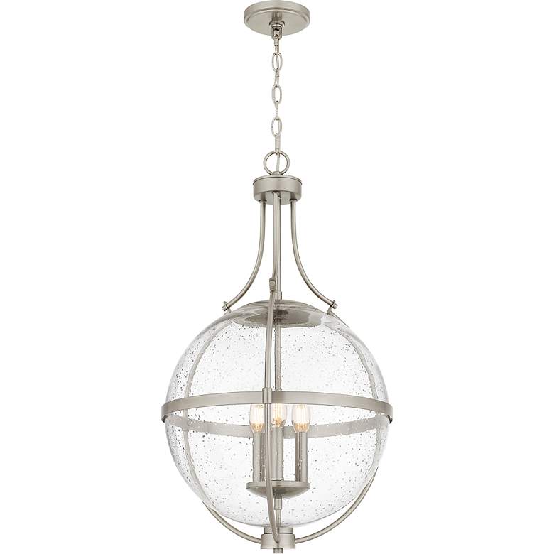 Image 4 Quoizel Chicago 17 1/2" Wide Brushed Nickel 3-Light Pendant more views