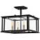 Quoizel Citadel 14" Wide Earth Black 4-Light Ceiling Light