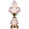 Quoizel Clear Frosted French Gold Large Hurricane Table Lamp