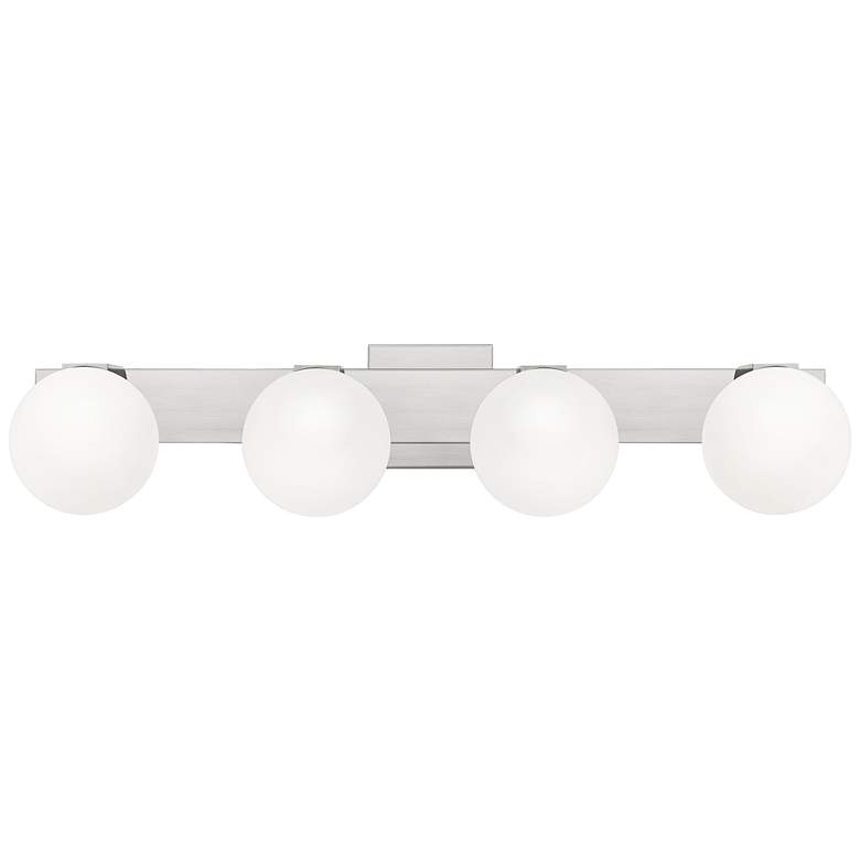 Image 1 Quoizel Clements 31 3/4"W Brushed Nickel 4-Light Bath Light