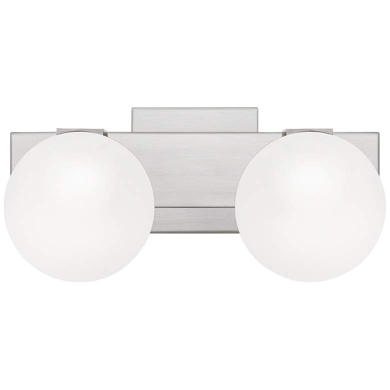 Image 1 Quoizel Clements 6 3/4"H Brushed Nickel 2-Light Wall Sconce