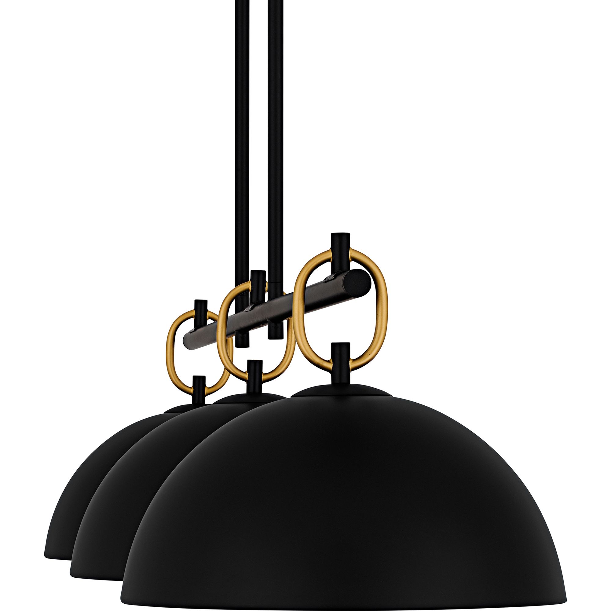 Image 5 Quoizel Cleo 44 1/4"W Matte Black 3-Light Linear Chandelier more views