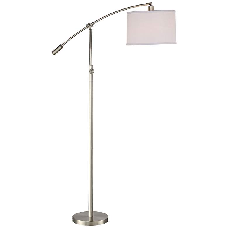 Image 2 Quoizel Clift 65 inch Modern Brushed Nickel Adjustable Arc Floor Lamp