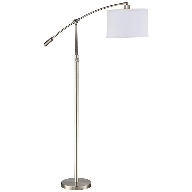 Image 3 Quoizel Clift 65" Modern Brushed Nickel Adjustable Arc Floor Lamp more views