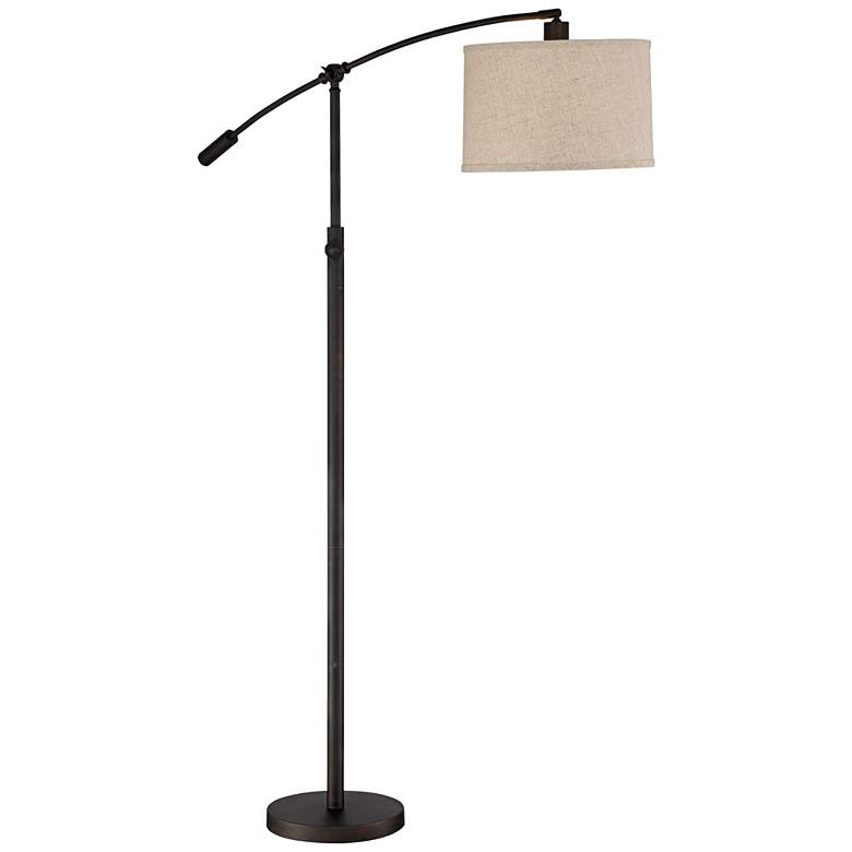 Image 2 Quoizel Clift Adjustable Height Oil Rubbed Bronze Adjustable Arc Floor Lamp