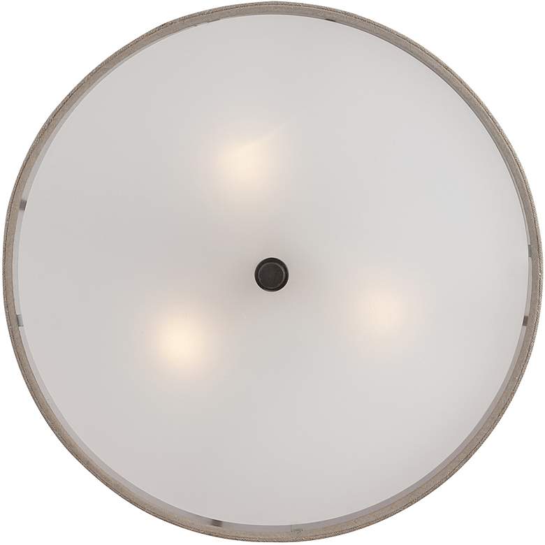 Image 4 Quoizel Cloverdale 17" Wide Mottled Cocoa Drum Ceiling Light more views
