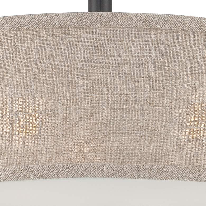 Image 5 Quoizel Cloverdale 17" Wide Mottled Cocoa Drum Ceiling Light more views