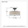 6_Quoizel Cloverdale 17" Wide Mottled Cocoa Drum Ceiling Light more views