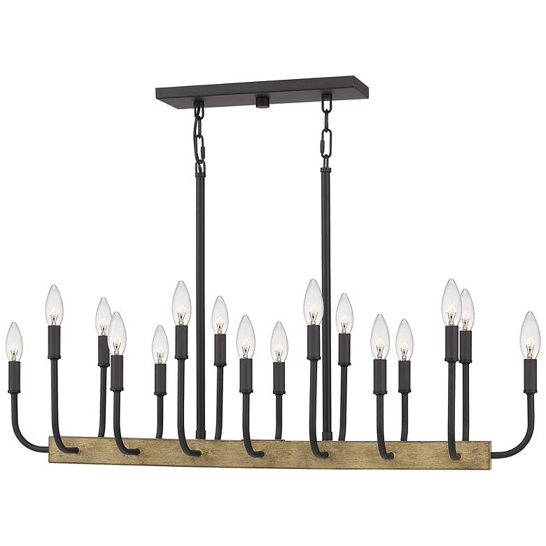 Image 2 Quoizel Coda 39 inch Wide Matte Black 16-Light Island Chandelier