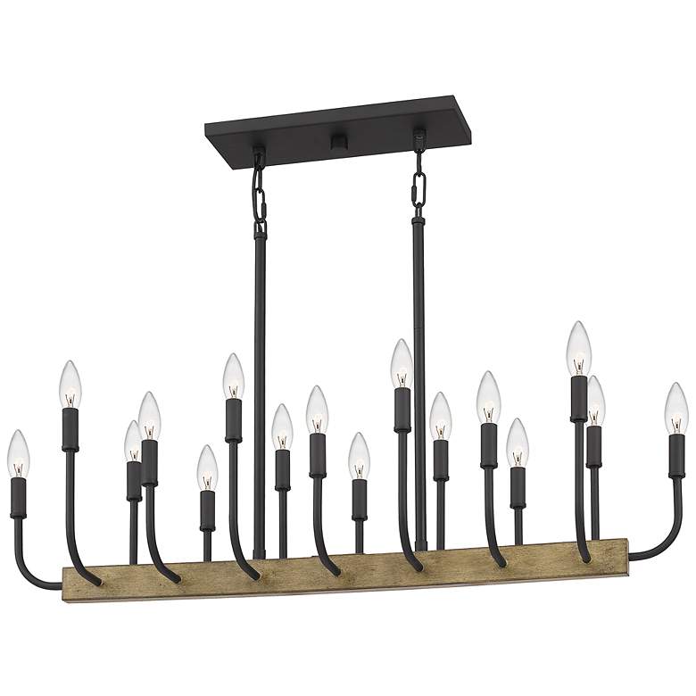 Image 3 Quoizel Coda 39 inch Wide Matte Black 16-Light Island Chandelier more views