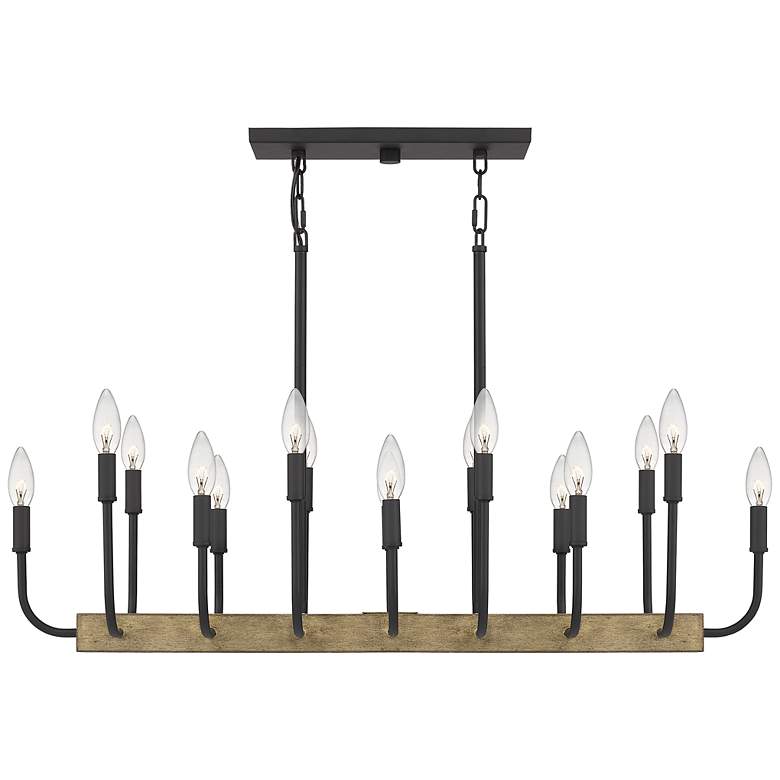 Image 4 Quoizel Coda 39 inch Wide Matte Black 16-Light Island Chandelier more views