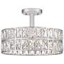 Quoizel Coffman 14" Wide Polished Nickel Drum Ceiling Light