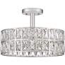 Quoizel Coffman 14" Wide Polished Nickel Drum Ceiling Light