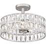 Quoizel Coffman 14" Wide Polished Nickel Drum Ceiling Light