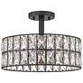 2_Quoizel Coffman 14" Wide Western Bronze Crystal Drum Ceiling Light