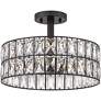 4_Quoizel Coffman 14" Wide Western Bronze Crystal Drum Ceiling Light more views