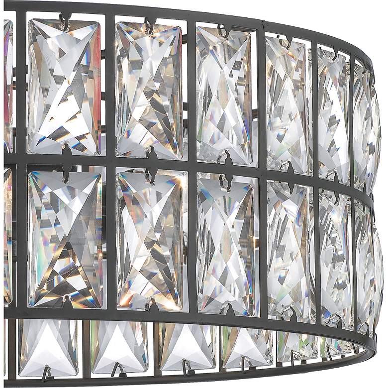 Image 5 Quoizel Coffman 14" Wide Western Bronze Crystal Drum Ceiling Light more views