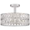 Quoizel Coffman 14" Wide Polished Nickel Drum Ceiling Light