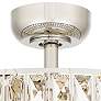 Quoizel Coffman Nickel LED Damp Rated Fandelier Ceiling Fan with Remote in scene