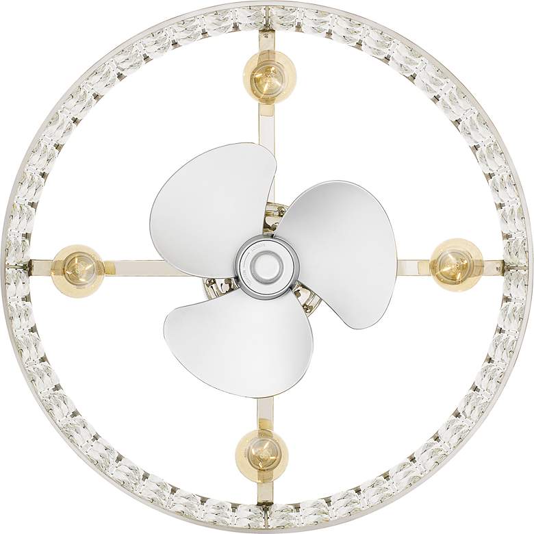 Image 6 Quoizel Coffman Nickel LED Damp Rated Fandelier Ceiling Fan with Remote more views