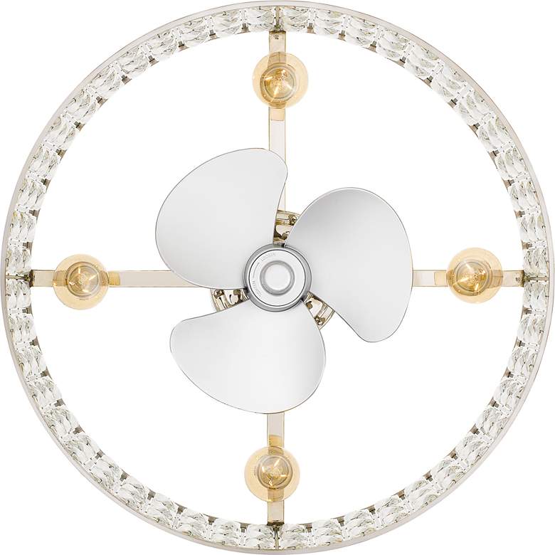 Image 7 Quoizel Coffman Nickel LED Damp Rated Fandelier Ceiling Fan with Remote more views