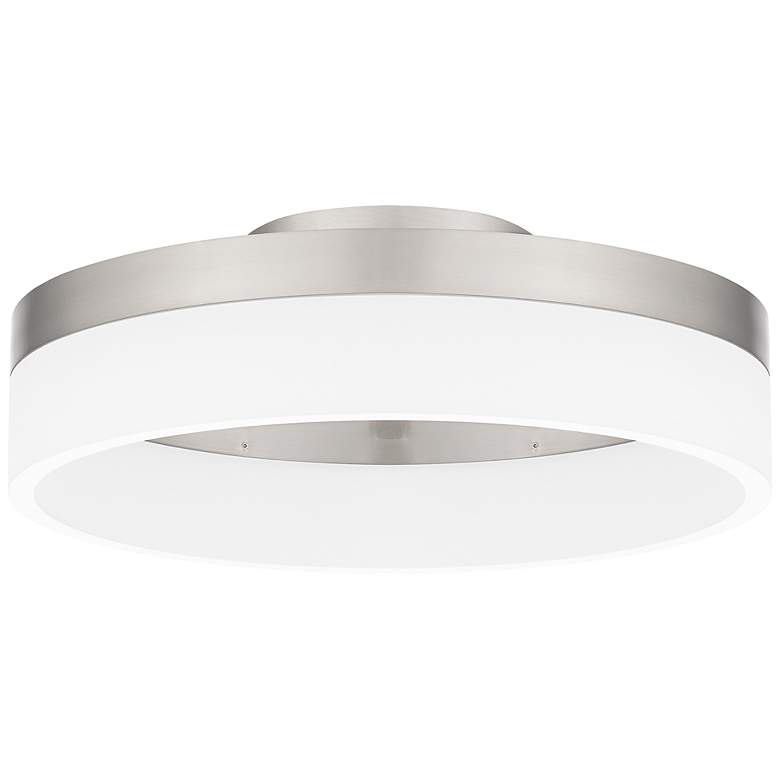 Image 1 Quoizel Cohen 11 3/4" Wide Brushed Nickel LED Ceiling Light