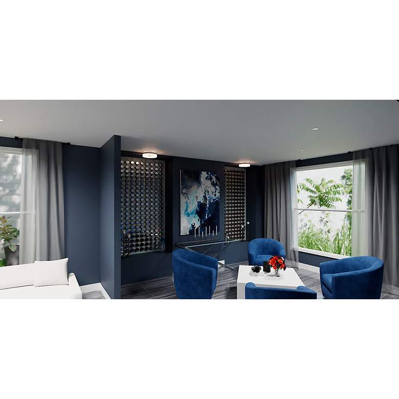 Image 2 Quoizel Cohen 11 3/4" Wide Brushed Nickel LED Ceiling Light more views