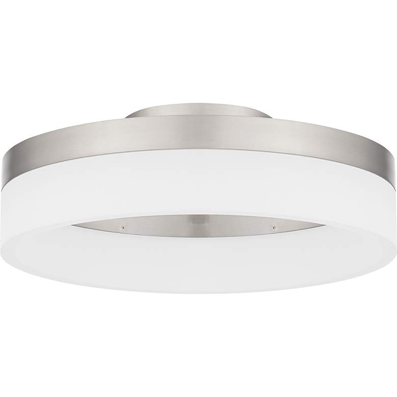 Image 3 Quoizel Cohen 11 3/4" Wide Brushed Nickel LED Ceiling Light more views