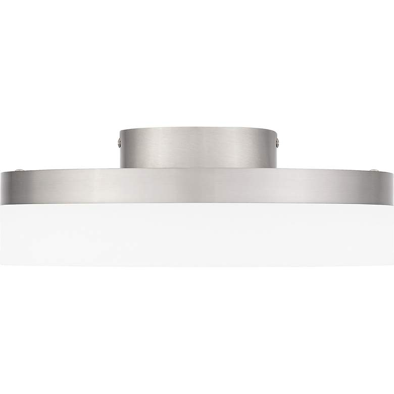 Image 4 Quoizel Cohen 11 3/4" Wide Brushed Nickel LED Ceiling Light more views