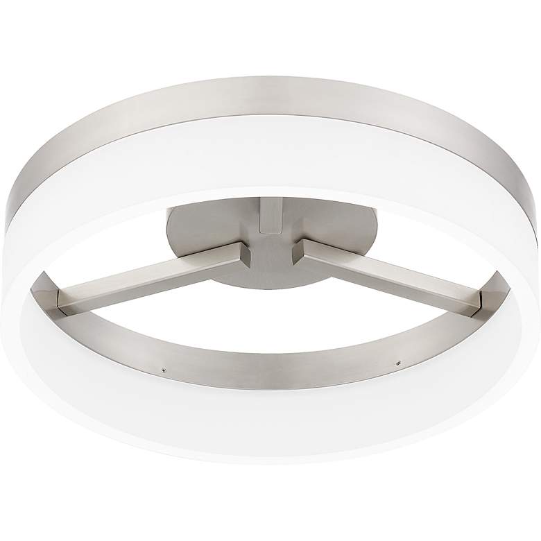 Image 6 Quoizel Cohen 11 3/4" Wide Brushed Nickel LED Ceiling Light more views